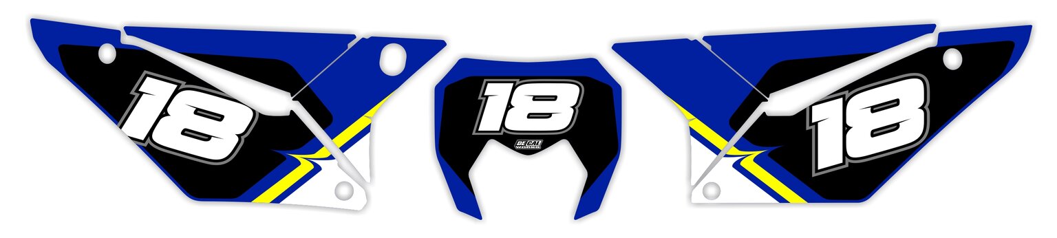 MX Graphics Dirt Bike Decals Sherco T-18 Number Plates