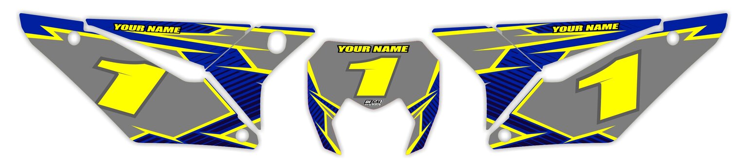 MX Graphics Dirt Bike Decals Sherco T-11 Number Plates