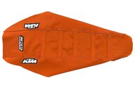 DeCal Works Orange Orange Orange with KTM logo Gripper Ribbed Seat Covers for 18-23 KTM EXC, EXCF, SMR, SX, SXF, XC, XCF, XCW