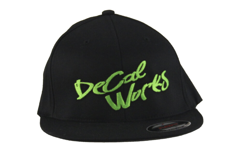 DeCal Works Black w/ Green Logo  LG/XL Primo Hat