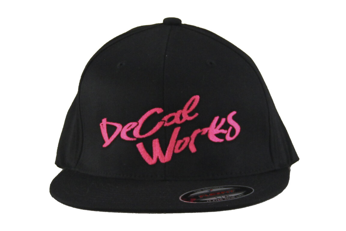 DeCal Works Black w/ Pink Logo  LG/XL Primo Hat