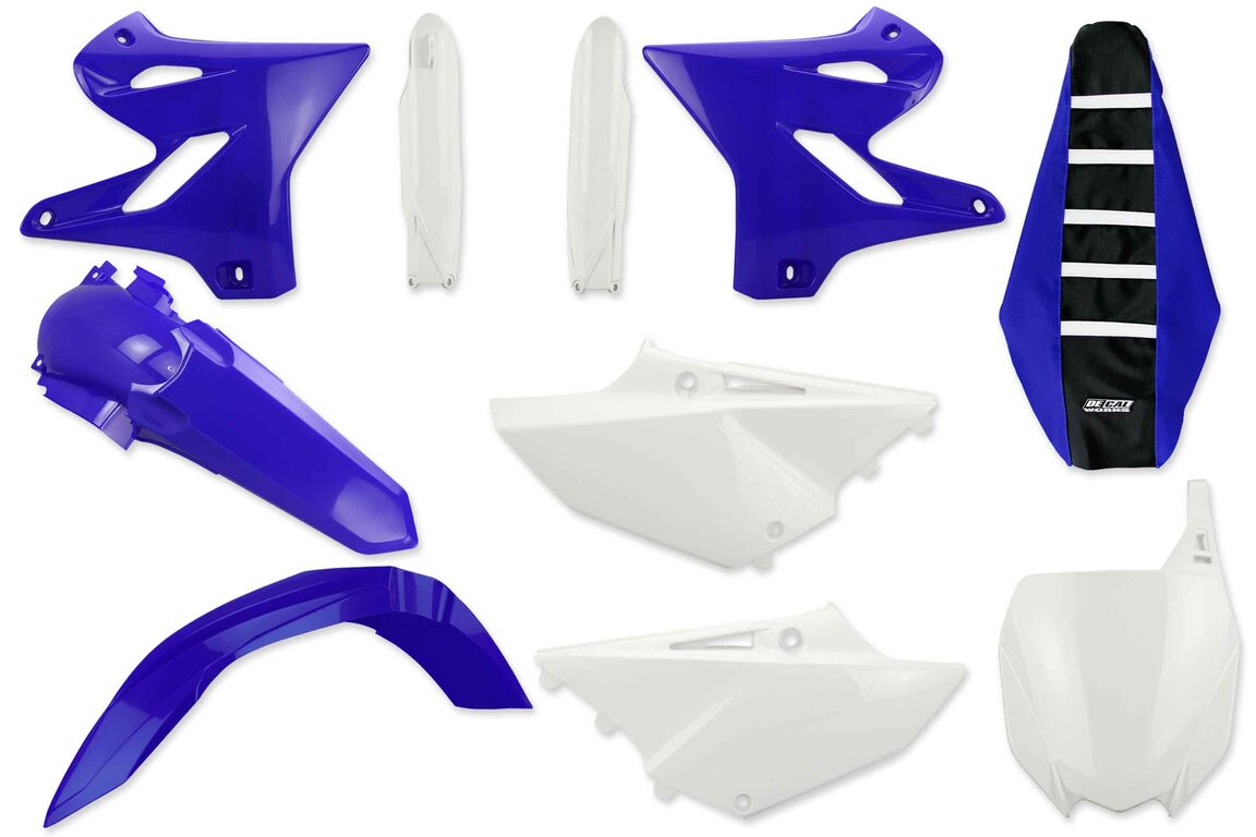 Mix & Match Plastic Kit With Lower Forks & Seat Cover for 21 Yamaha YZ125, YZ250