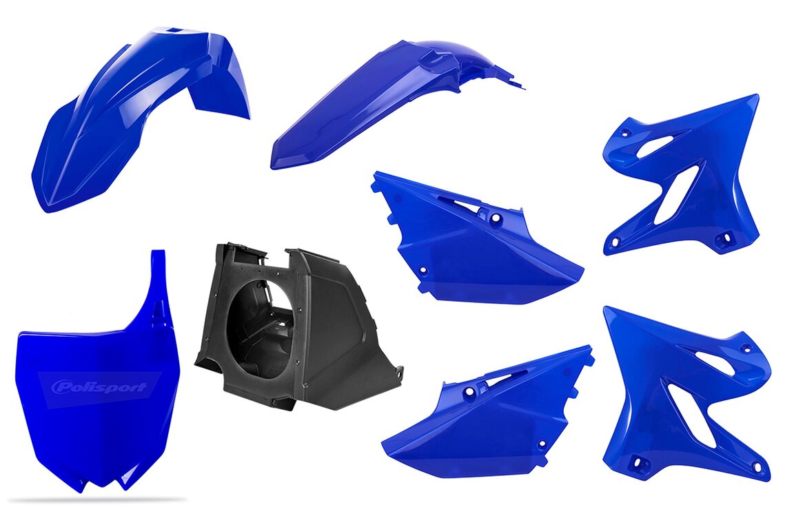 Polisport Blue YZ Style Restyled Plastic Kit for 02-22 Yamaha YZ125, YZ250