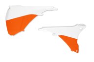 UFO Orange / White Airbox Covers for 14-16 KTM EXC, EXCF, XCF, XCW