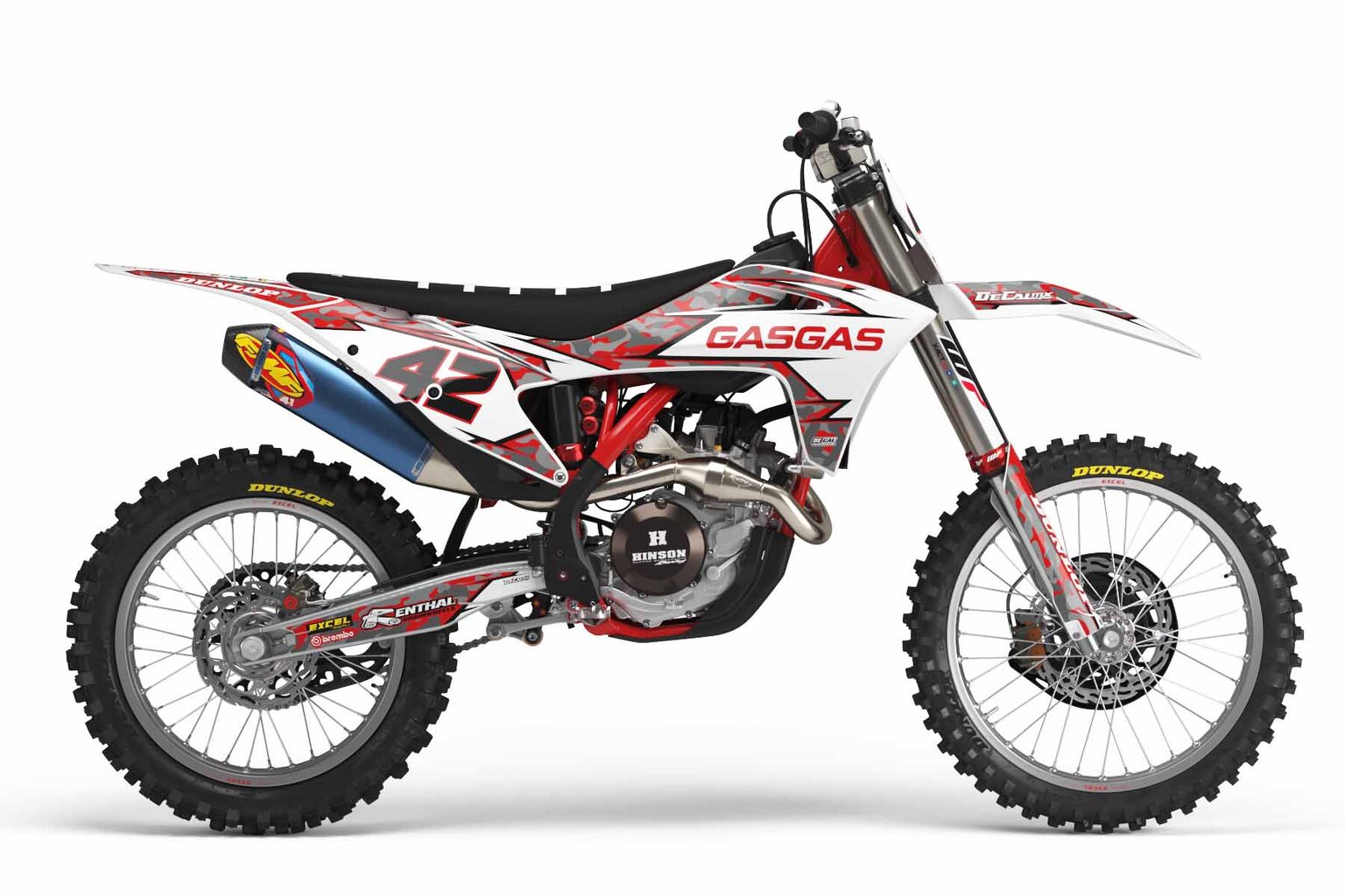 GasGas MC250F White Traditional Camo Dirt Bike Graphics Kit