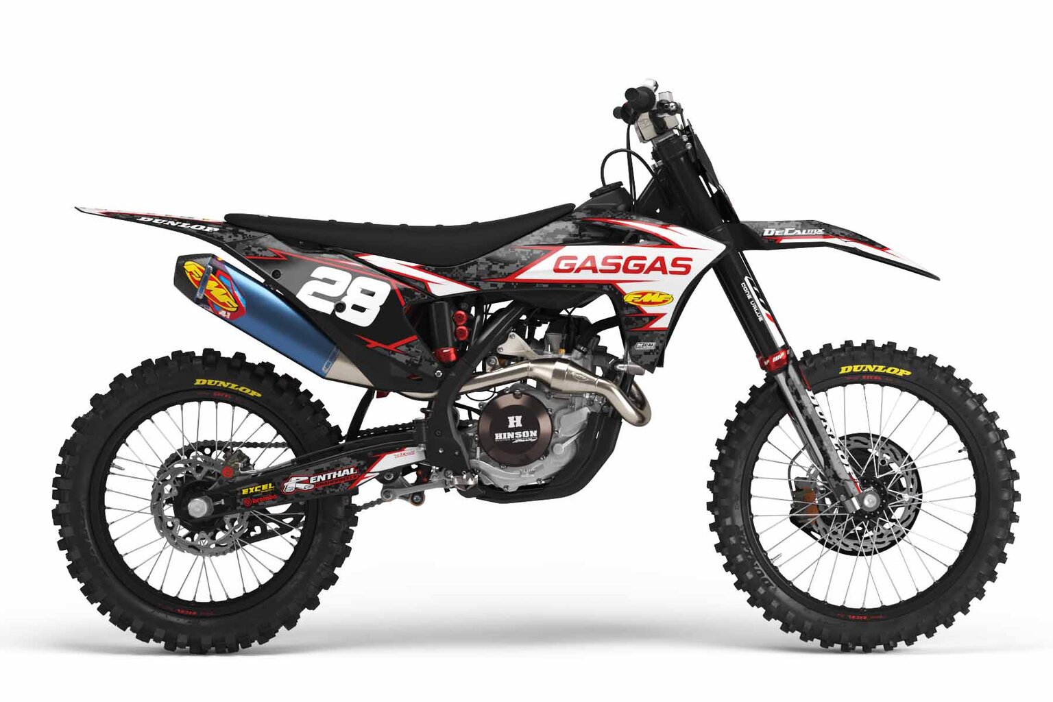 GasGas MC450F Black Digital Camo Dirt Bike Graphics Kit