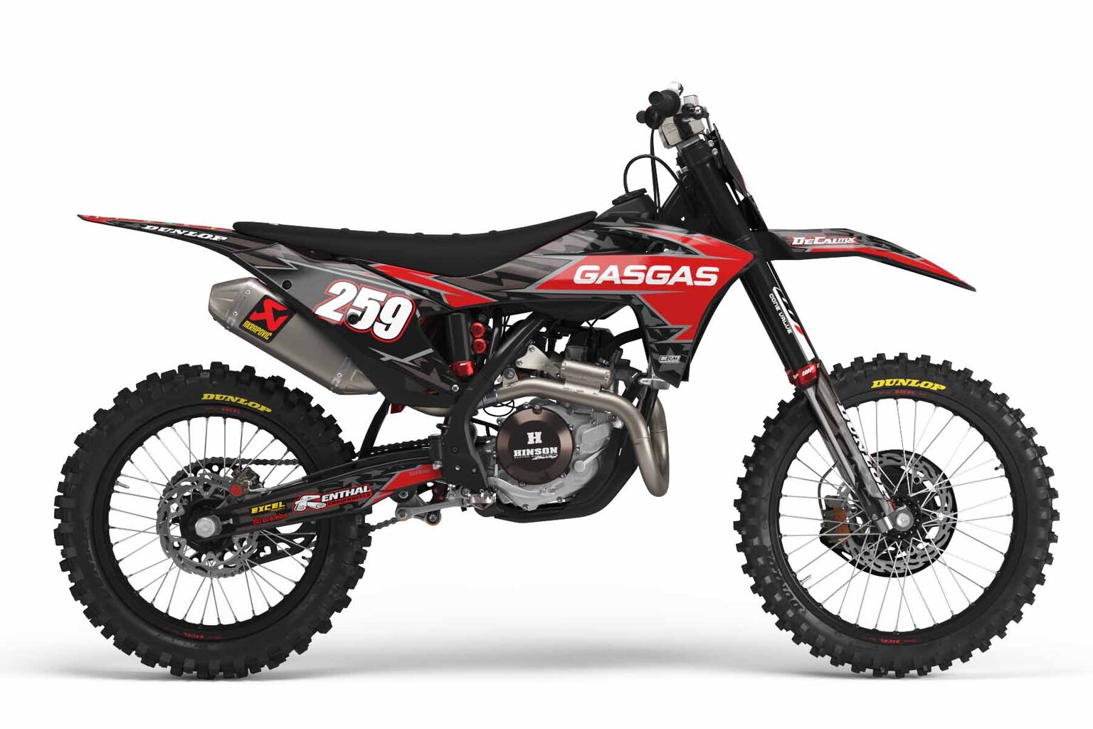 GasGas MC250F Black Stars and Stripes Dirt Bike Graphics Kit 