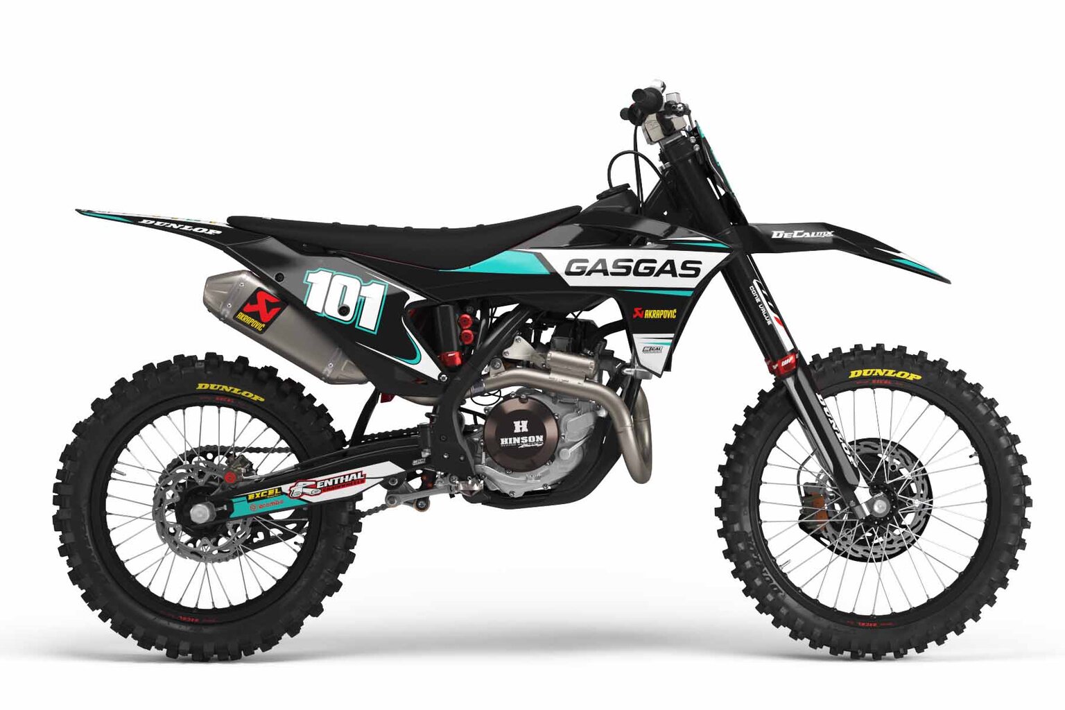 GasGas MC85 Black T-1 Series Dirt Bike Graphics Kit