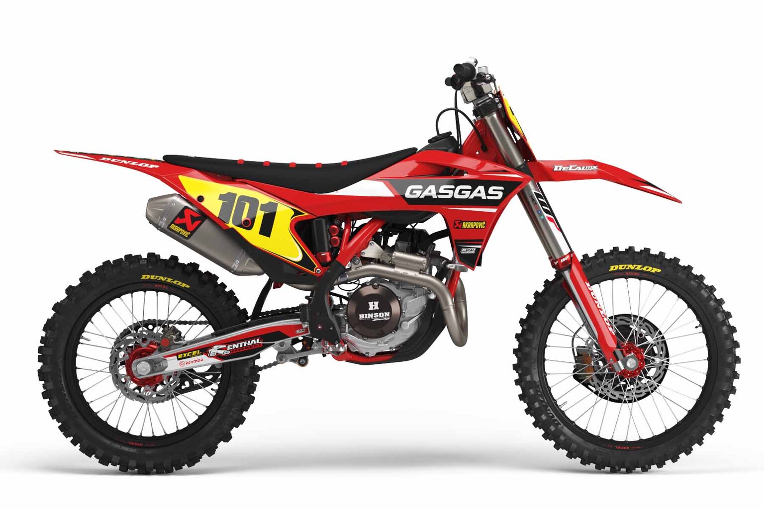 GasGas MC250F Red T-1 Series Dirt Bike Graphics Kit