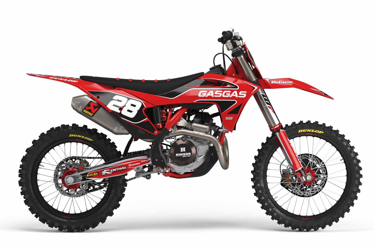 GasGas MC-E Red T-2 Series Dirt Bike Graphics Kit