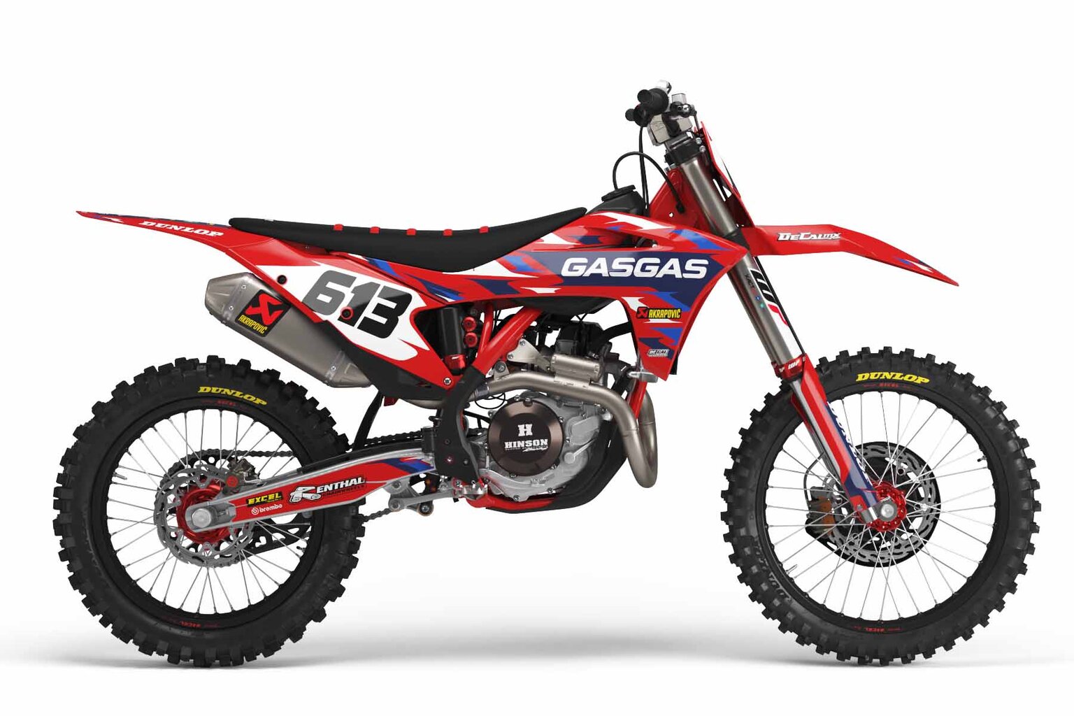 GasGas MX125 Red T-6 Series Dirt Bike Graphics Kit