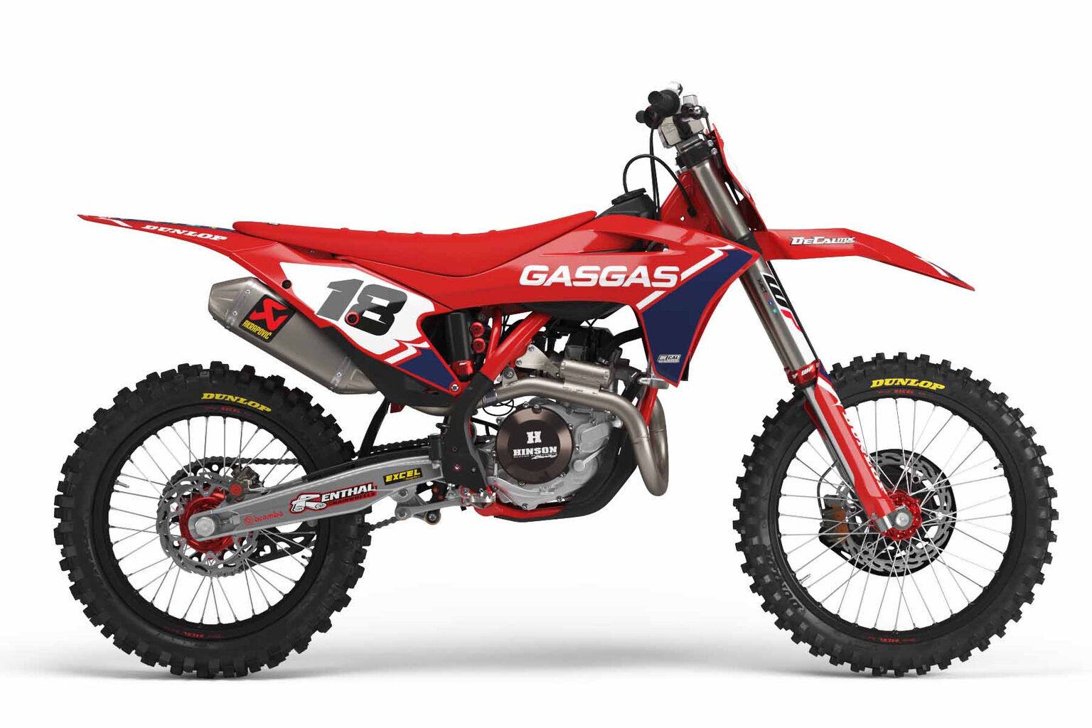 GasGas MC-E Red T-18 Series Dirt Bike Graphics Kit