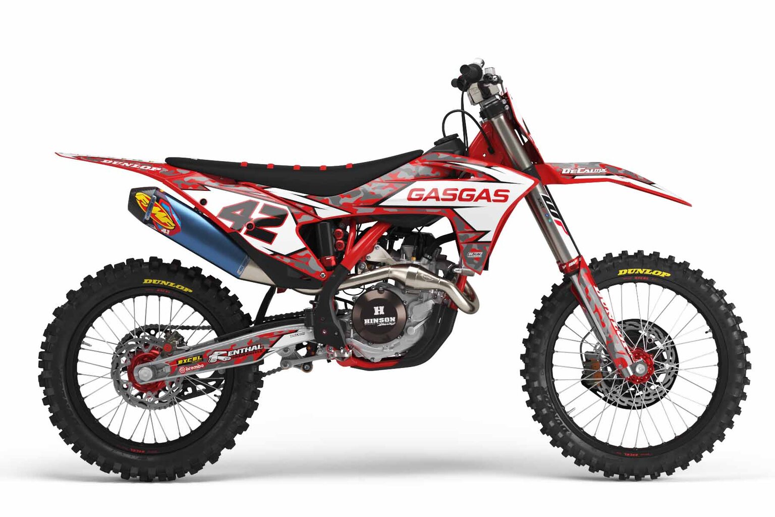 GasGas MX125 Red Traditional Camo Dirt Bike Graphics Kit