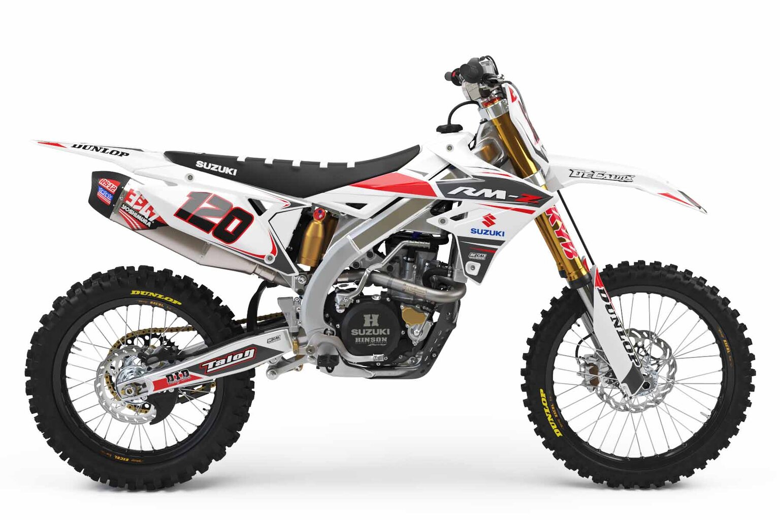 Suzuki WR250F White T-1 Series Dirt Bike Graphics Kit