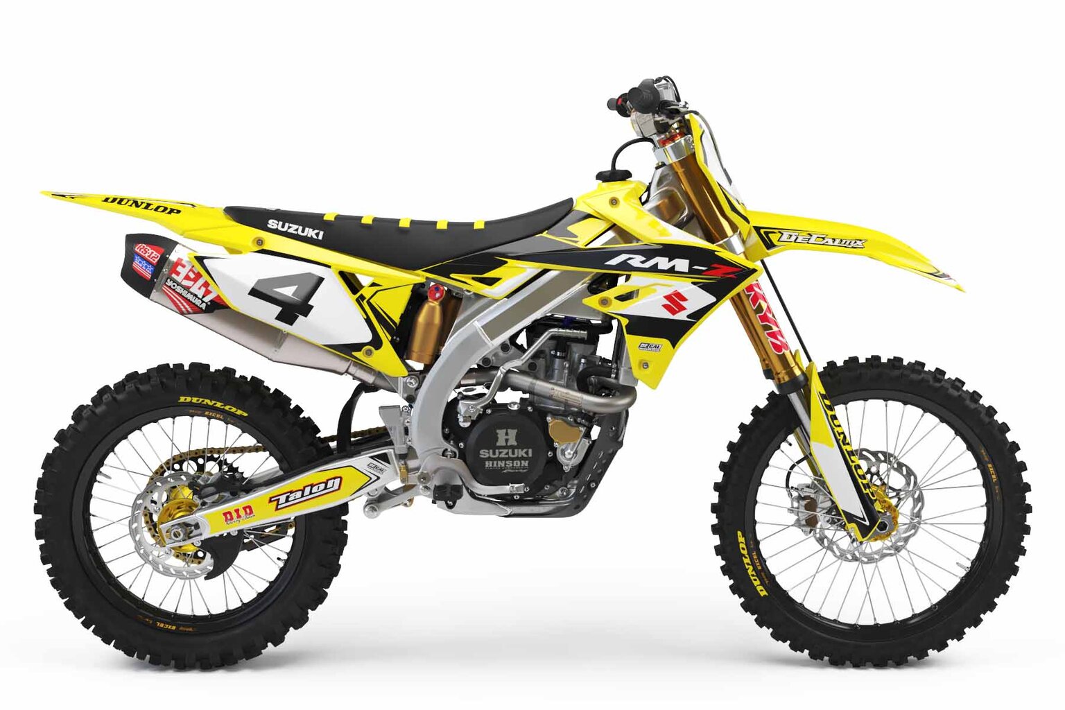 Suzuki WR450F Yellow T-4 Series Dirt Bike Graphics Kit