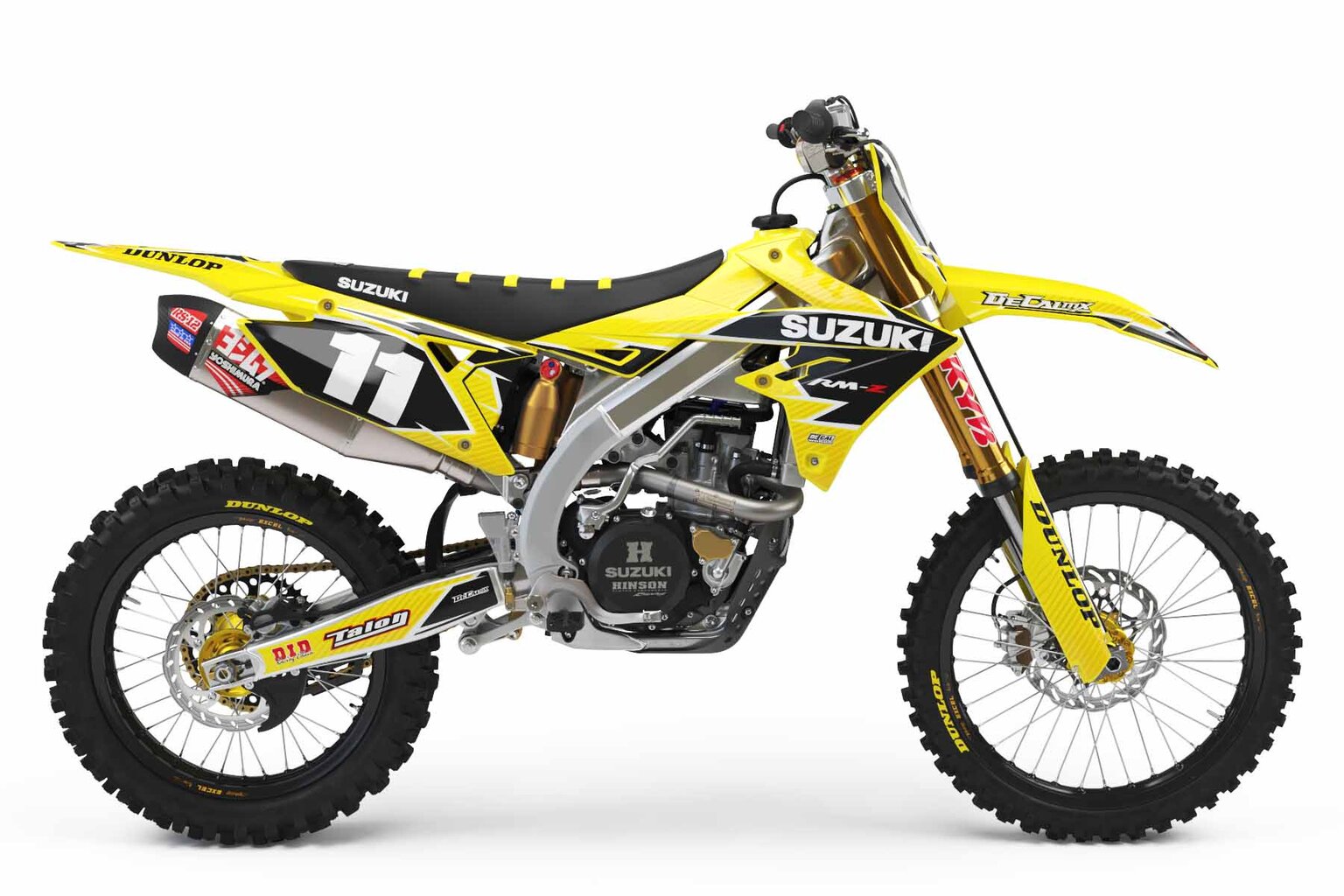 Suzuki WR450F Yellow T-11 Series Dirt Bike Graphics Kit