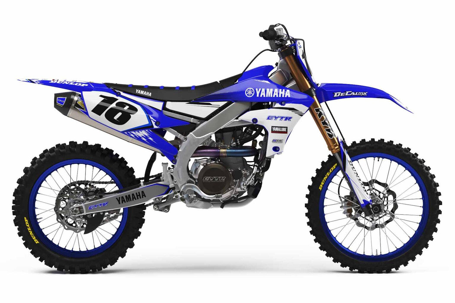 Yamaha YZ85 Blue Factory Series 18 Dirt Bike Graphics Kit