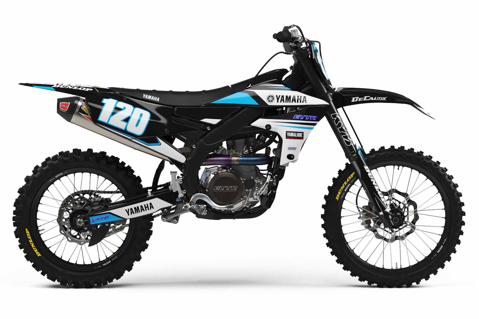 Yamaha YZ450F Black T-1 Series Dirt Bike Graphics Kit