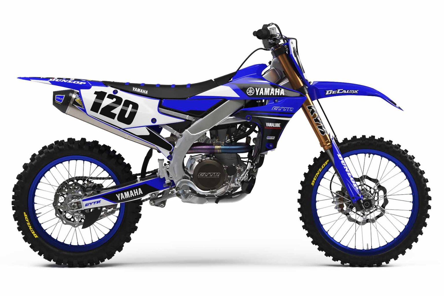 Yamaha YZ250F Blue T-1 Series Dirt Bike Graphics Kit