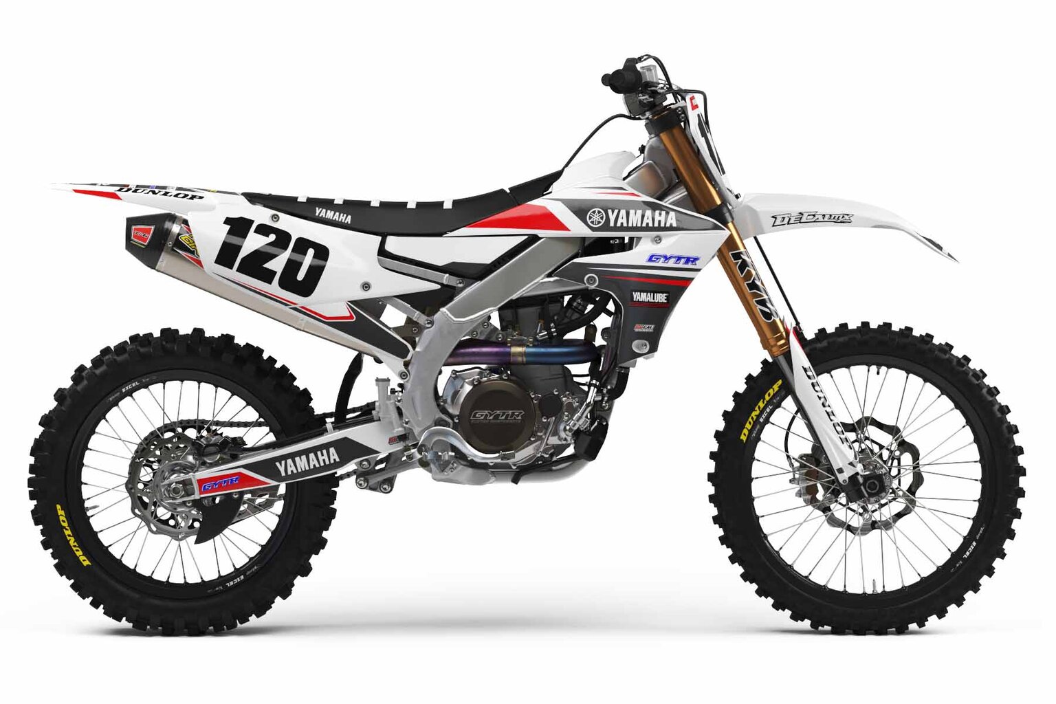 Yamaha YZ65 White T-1 Series Dirt Bike Graphics Kit