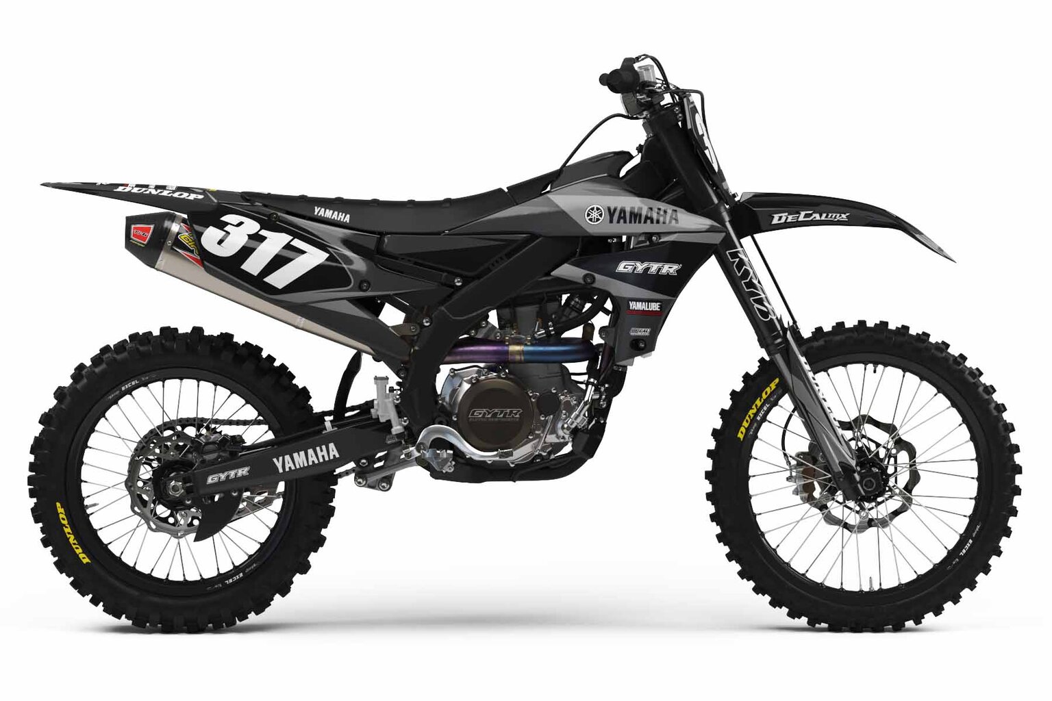 Yamaha WR450F Black T-3 Series Dirt Bike Graphics Kit