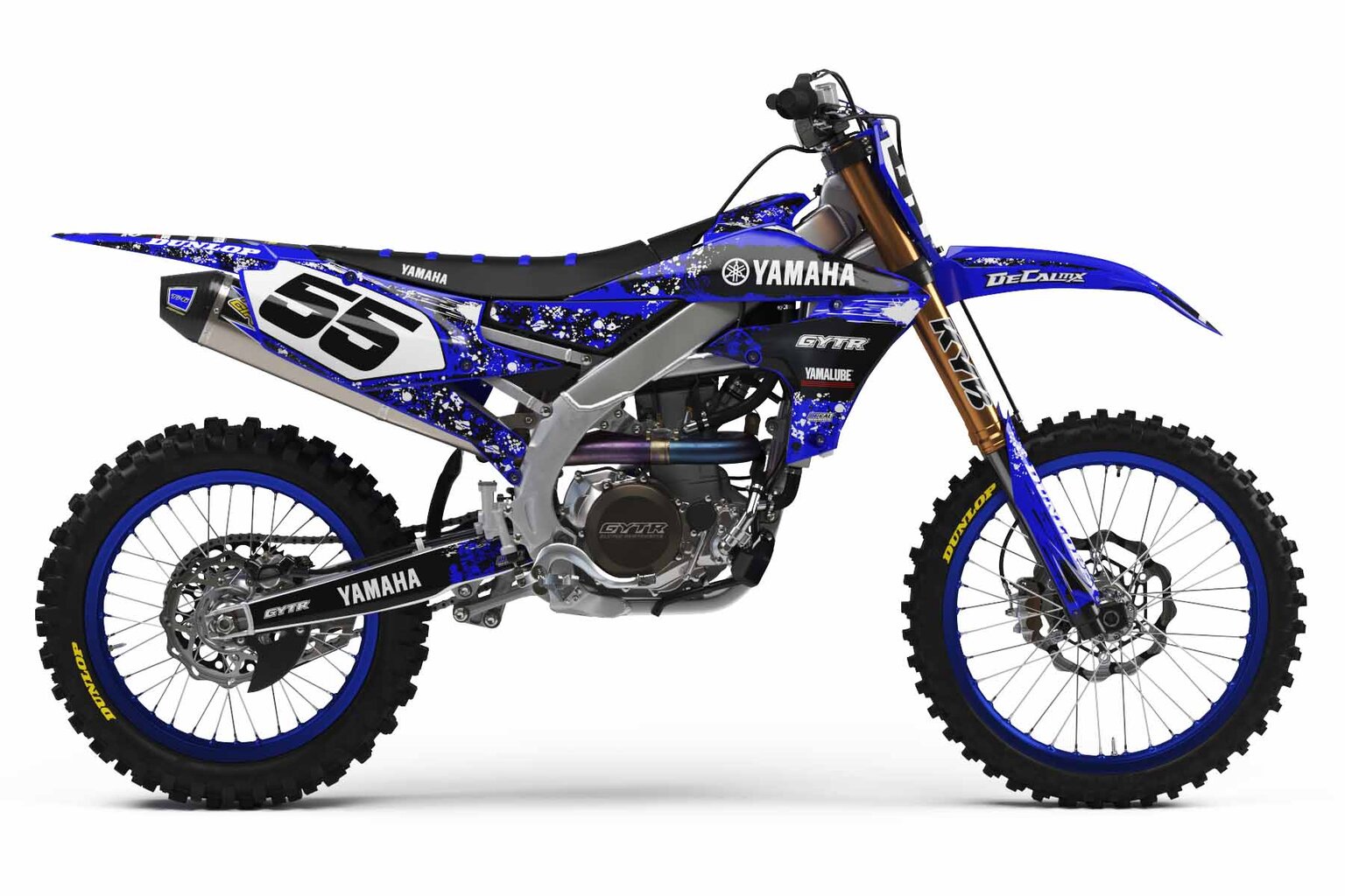 Yamaha YZ450F Blue T-5 Series Dirt Bike Graphics Kit