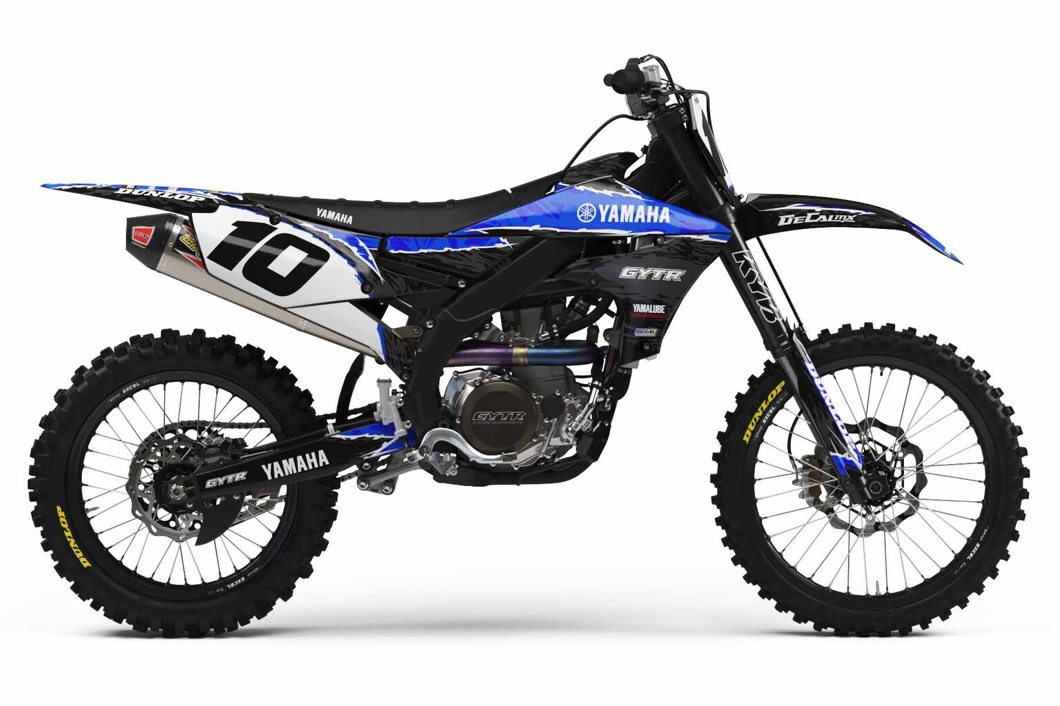 Yamaha YZ250F Black T-10 Series Dirt Bike Graphics Kit