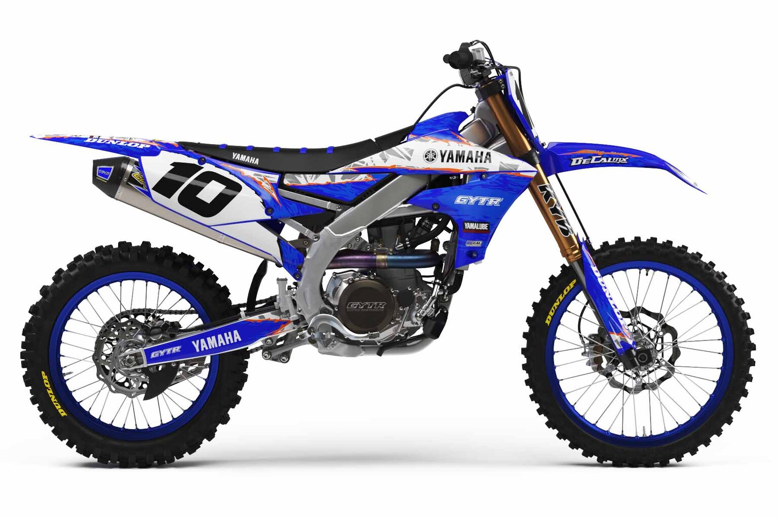 Yamaha WR250F Blue T-10 Series Dirt Bike Graphics Kit