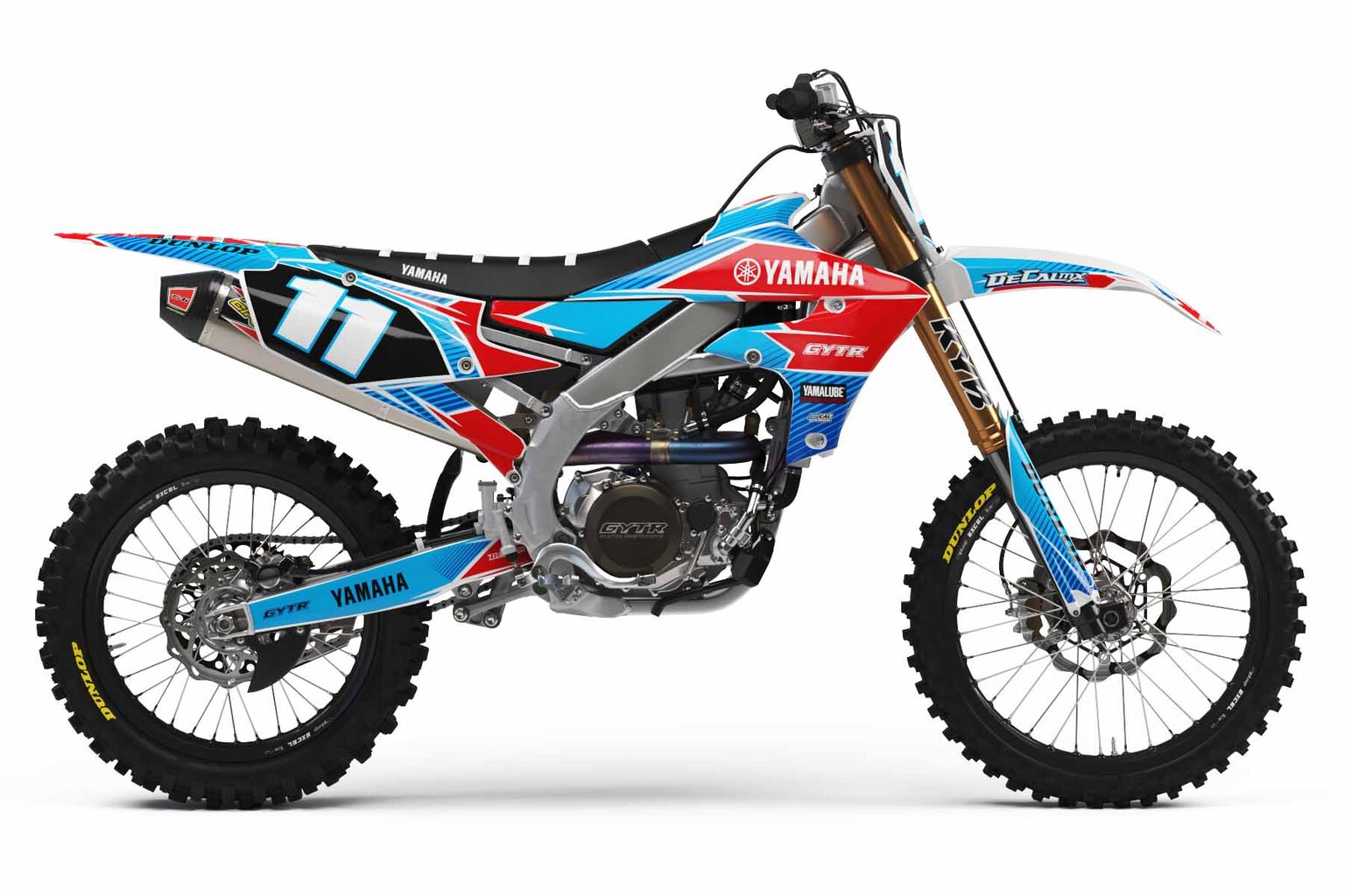 Yamaha YZ250 White T-11 Series Dirt Bike Graphics Kit