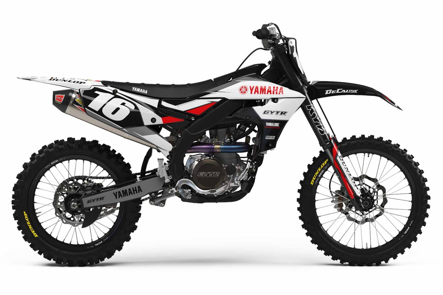 Yamaha YZ450F Black T-16 Series Dirt Bike Graphics Kit