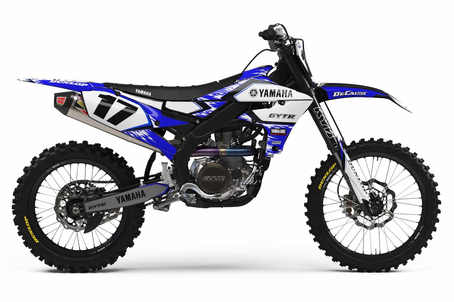 Yamaha YZ250 Black T-17 Series Dirt Bike Graphics Kit