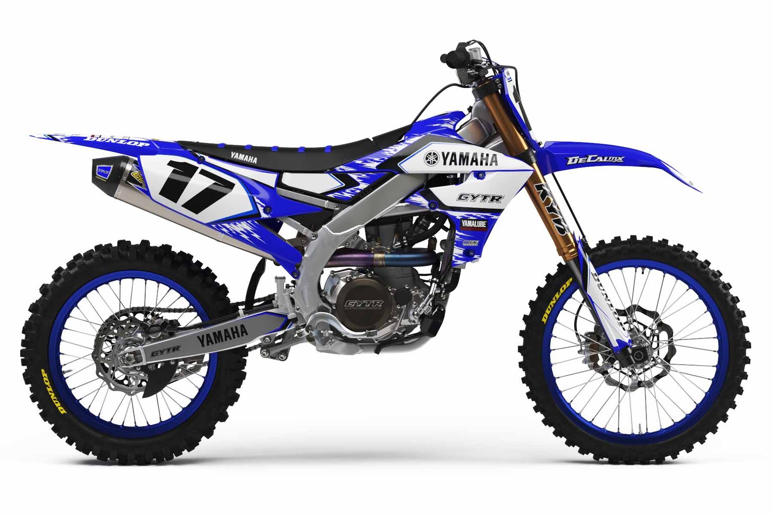 Yamaha WR450F Blue T-17 Series Dirt Bike Graphics Kit