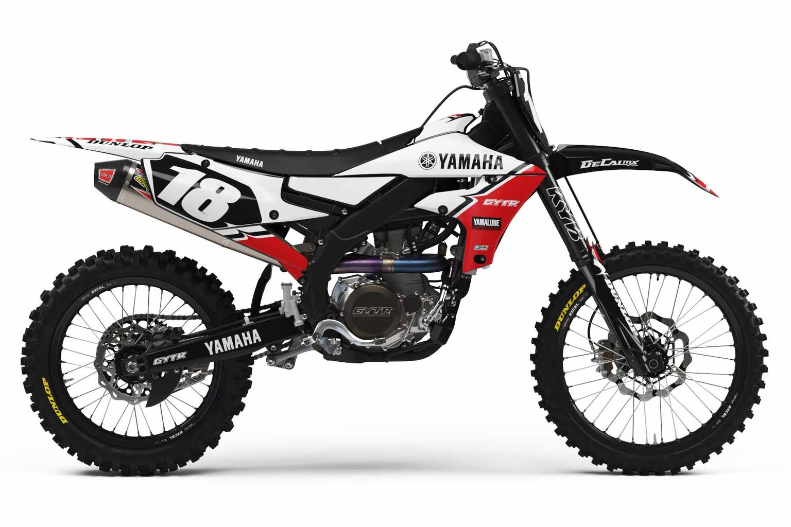 Yamaha YZ450F Black T-18 Series Dirt Bike Graphics Kit