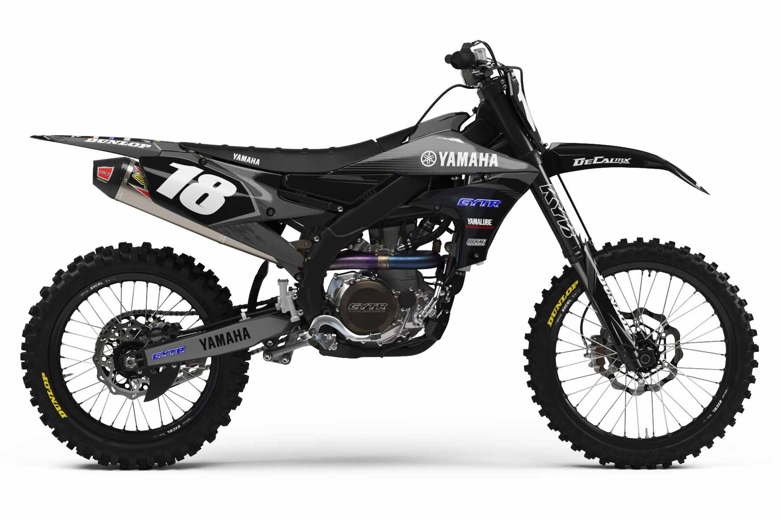 Yamaha WR450F Black Factory Series 18 Dirt Bike Graphics Kit