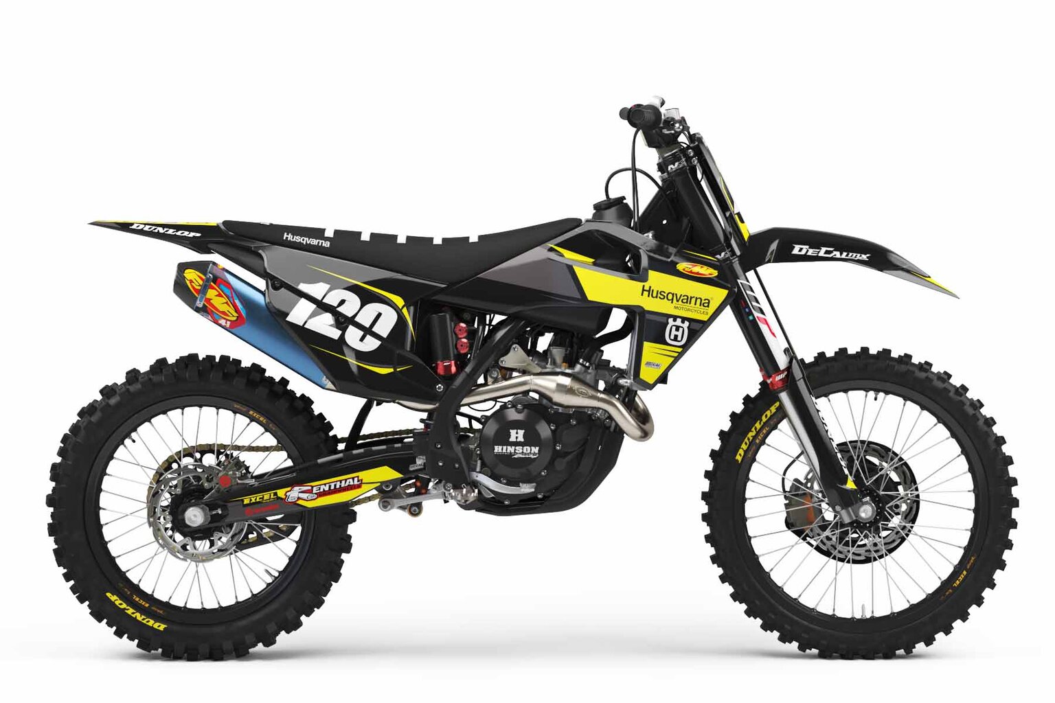 Husqvarna FC250 Black T-1 Custom Dirt Bike Graphics Kit