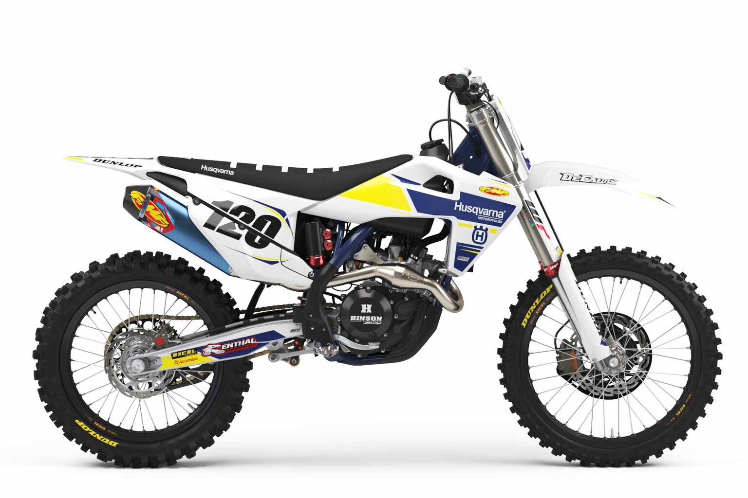 Husqvarna FC450 White T-1 Custom Dirt Bike Graphics Kit