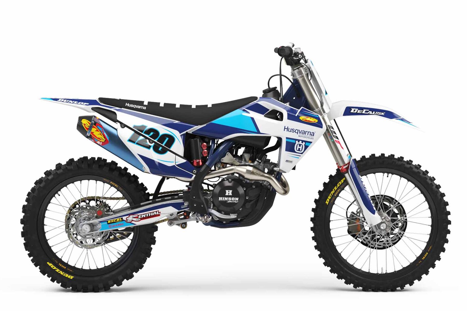 Husqvarna FC250 White T-1 Custom Dirt Bike Graphics Kit