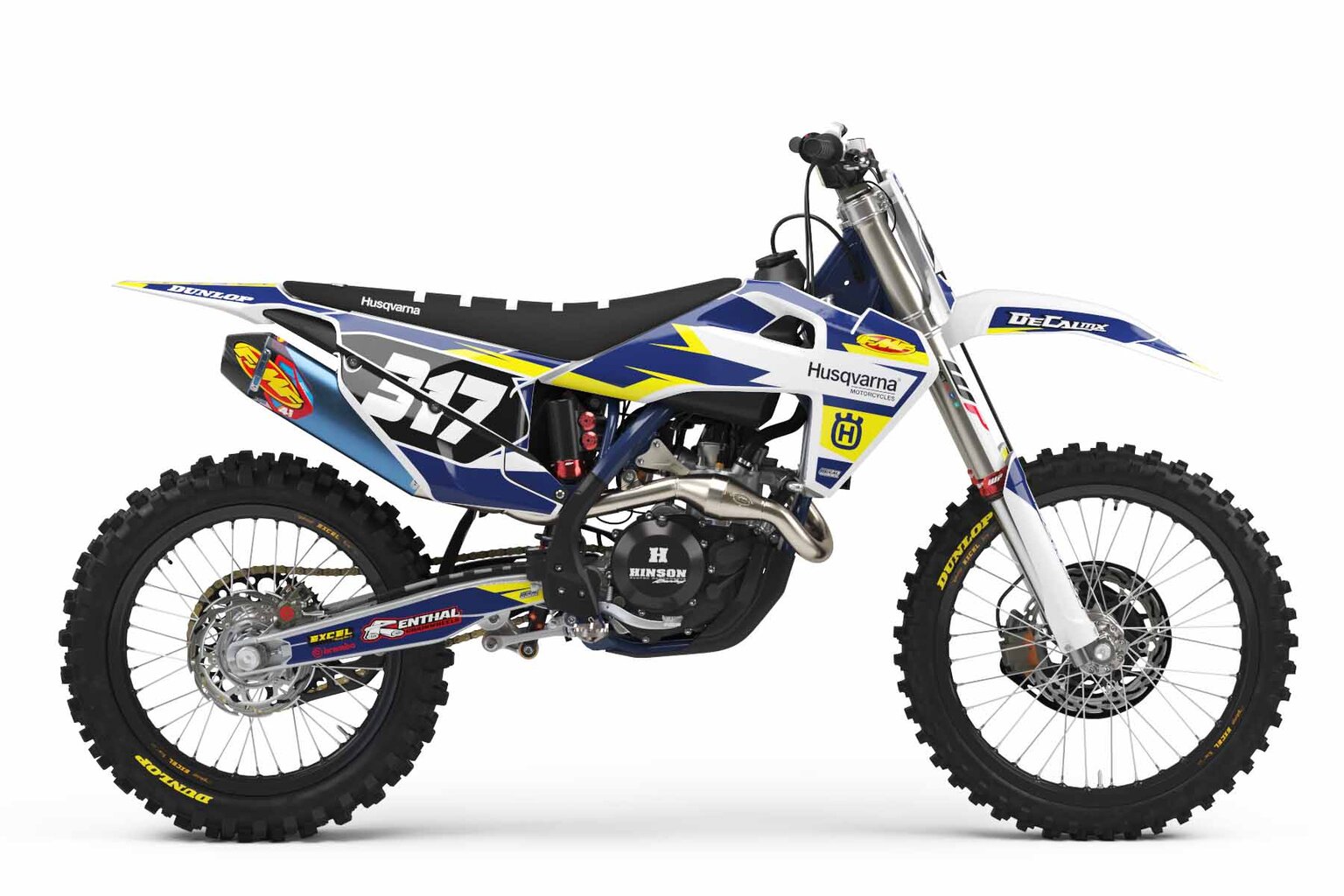 Husqvarna FC250 White T-3 Custom Dirt Bike Graphics Kit