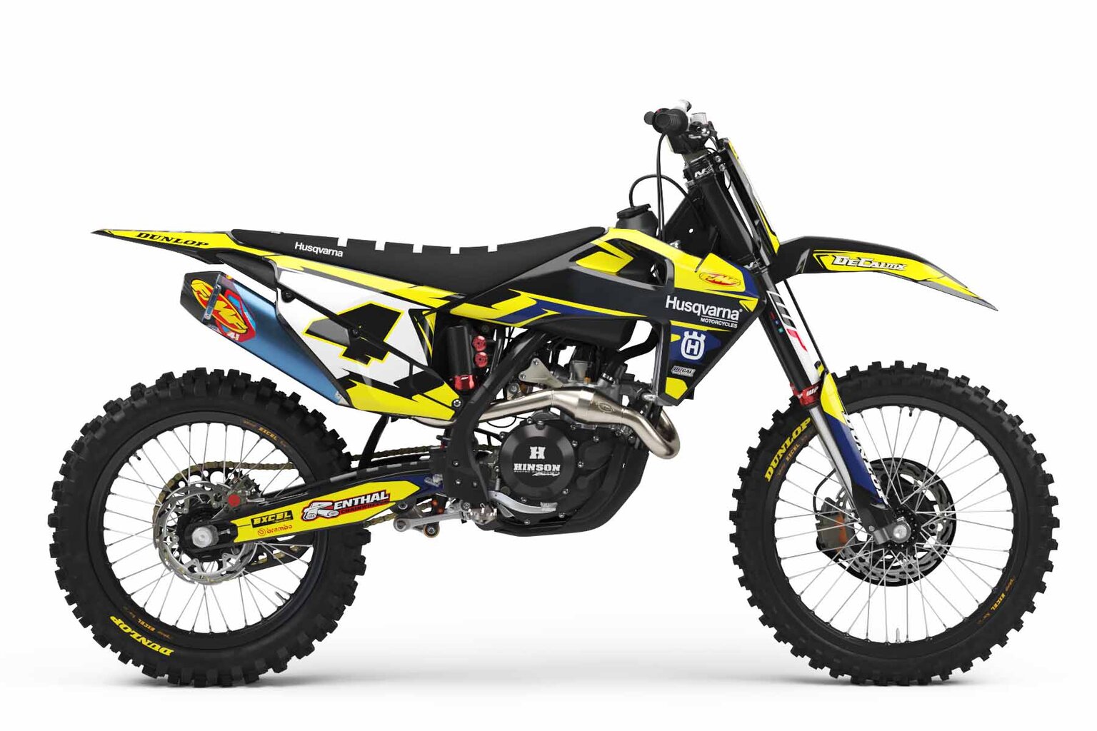 Husqvarna FC450 Black T-4 Custom Dirt Bike Graphics Kit