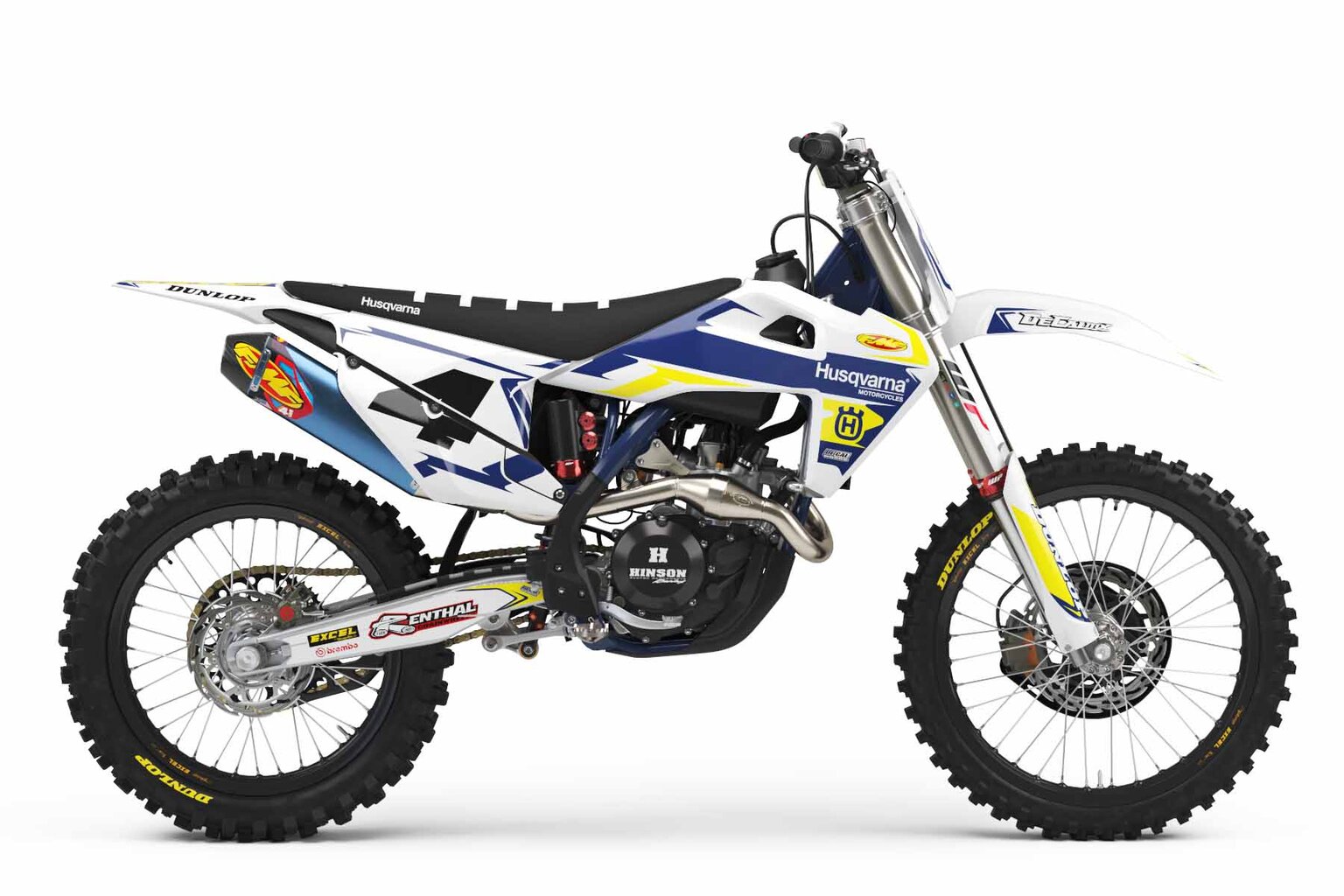 Husqvarna FC250 White T-4 Custom Dirt Bike Graphics Kit