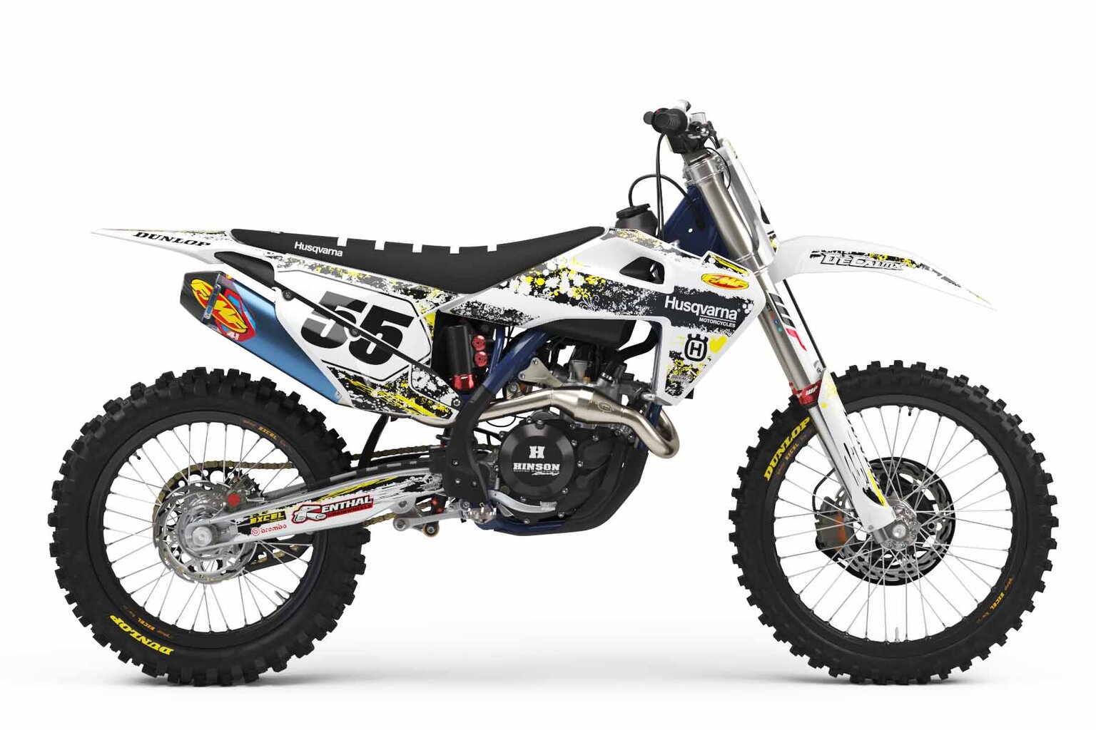 Husqvarna FC250 White T-5 Custom Dirt Bike Graphics Kit