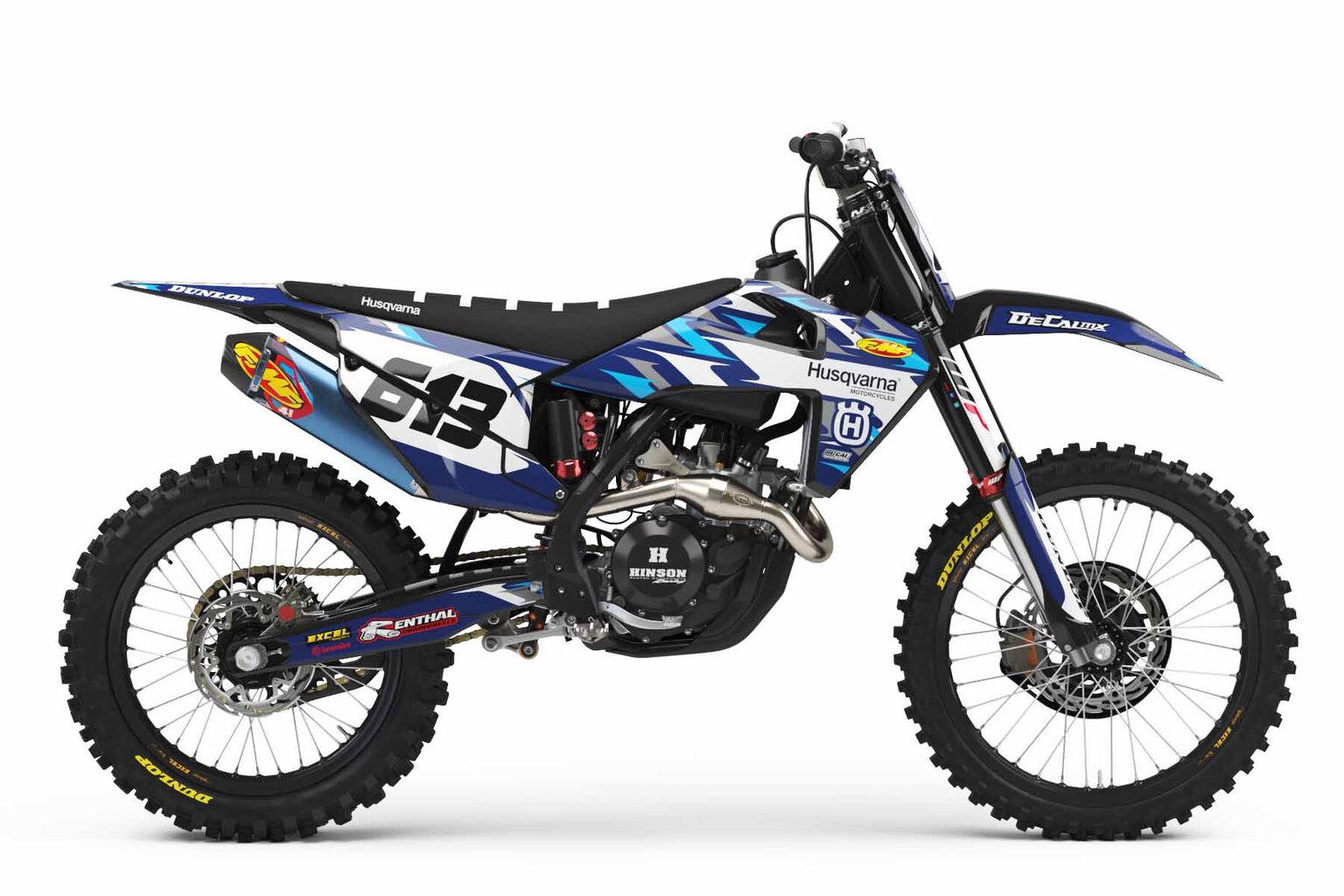 Husqvarna TC250 Black T-6 Custom Dirt Bike Graphics Kit