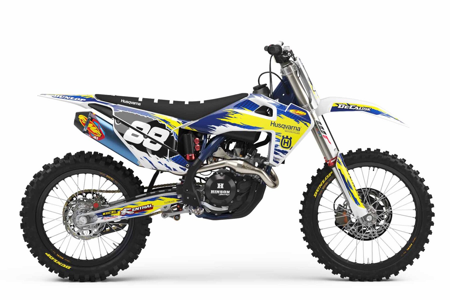 Husqvarna FC450 White T-8 Custom Dirt Bike Graphics Kit