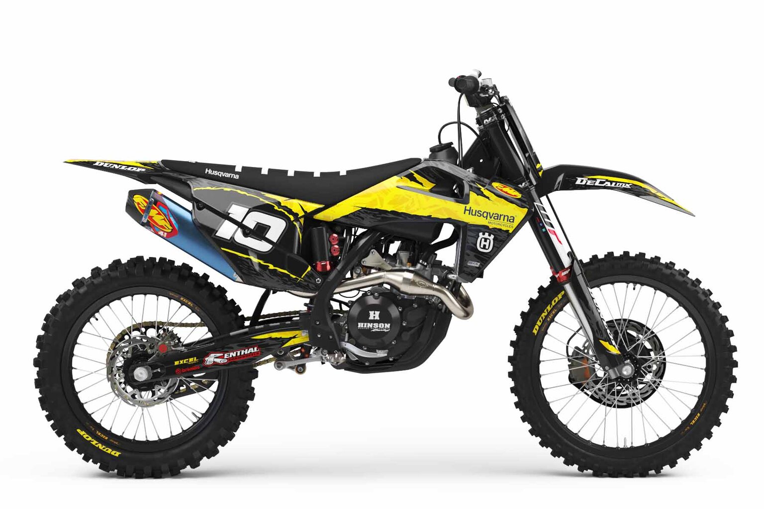 Husqvarna TC250 Black T-10 Custom Dirt Bike Graphics Kit