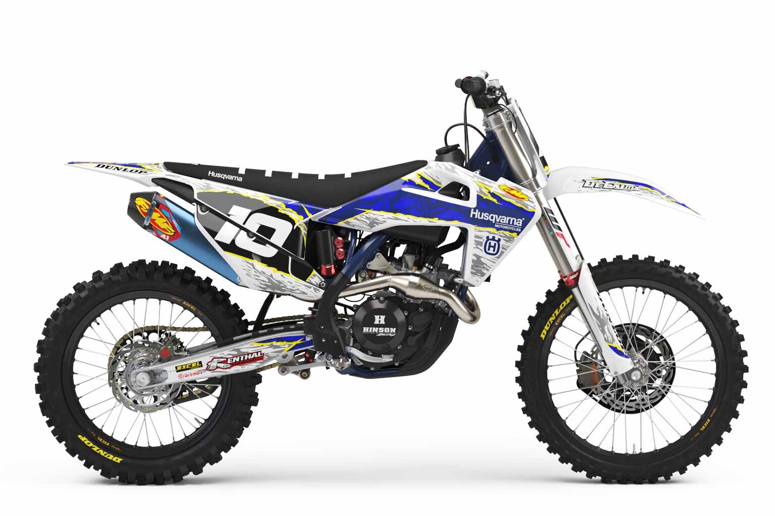 Husqvarna FC250 White T-10 Custom Dirt Bike Graphics Kit