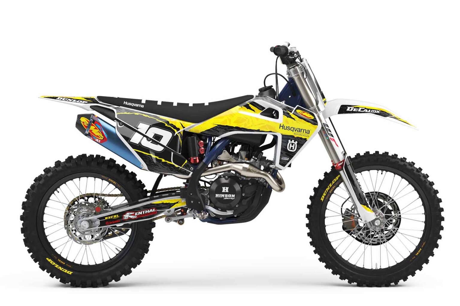 Husqvarna FC450 White T-10 Custom Dirt Bike Graphics Kit