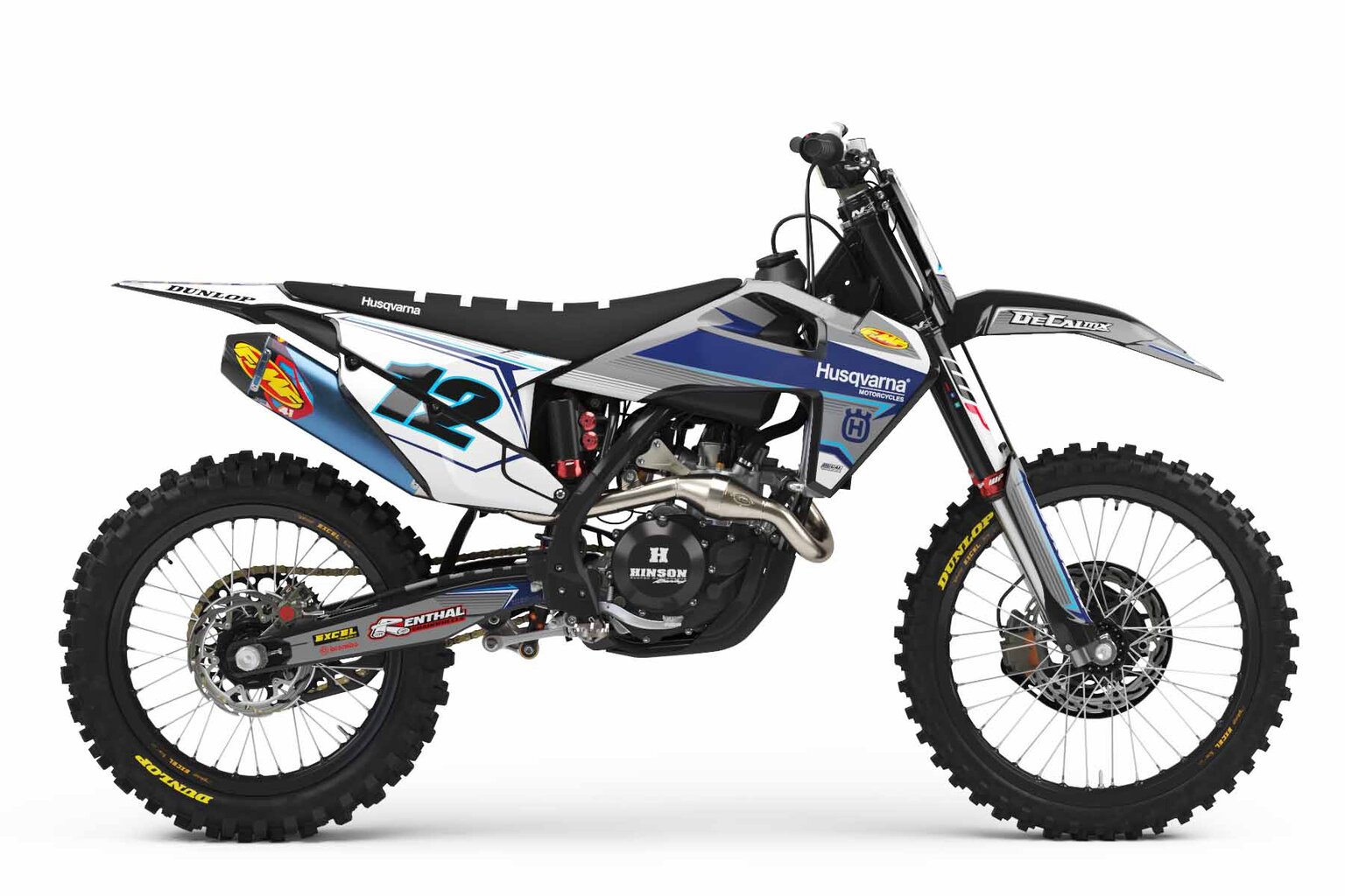 Husqvarna TC250 Black T-12 Custom Dirt Bike Graphics Kit