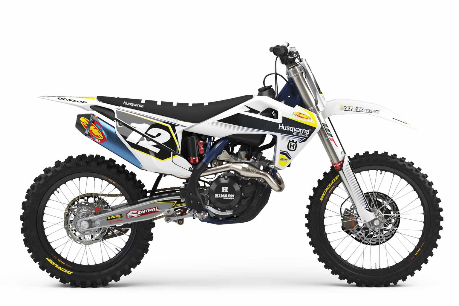 Husqvarna FC250 White T-12 Custom Dirt Bike Graphics Kit