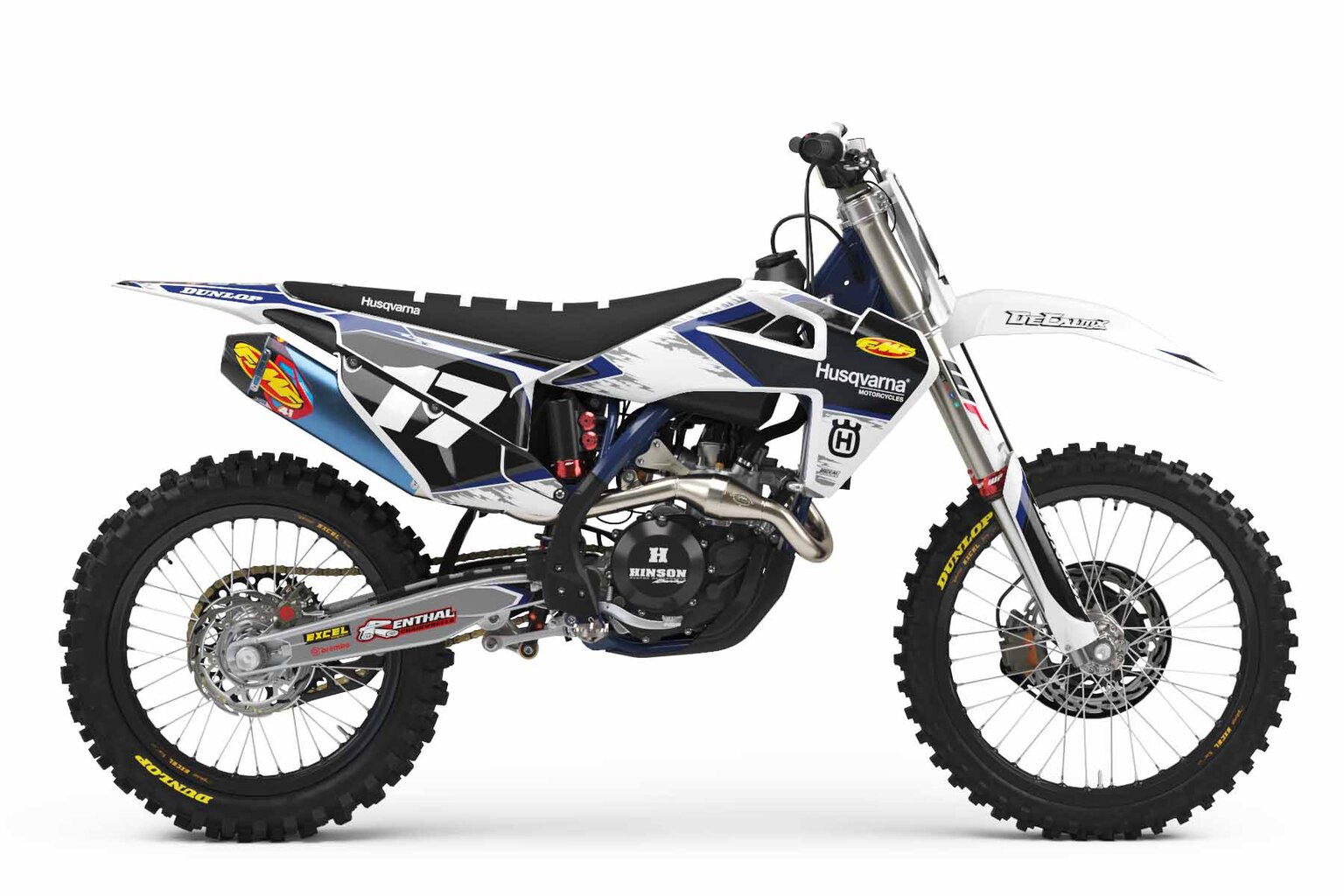 Husqvarna FC250 White T-17 Custom Dirt Bike Graphics Kit