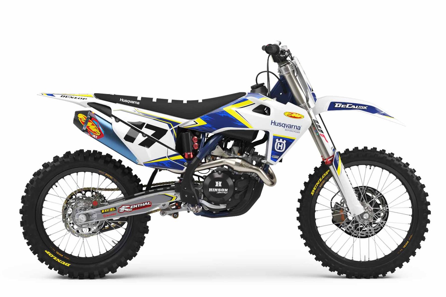 Husqvarna FC250 White T-17 Custom Dirt Bike Graphics Kit